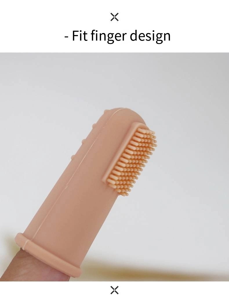Baby Finger Toothbrush Cleaning Infant Soft Fur Silicone Oral Tongue Coating Cleaning Thickened Anti-Bite