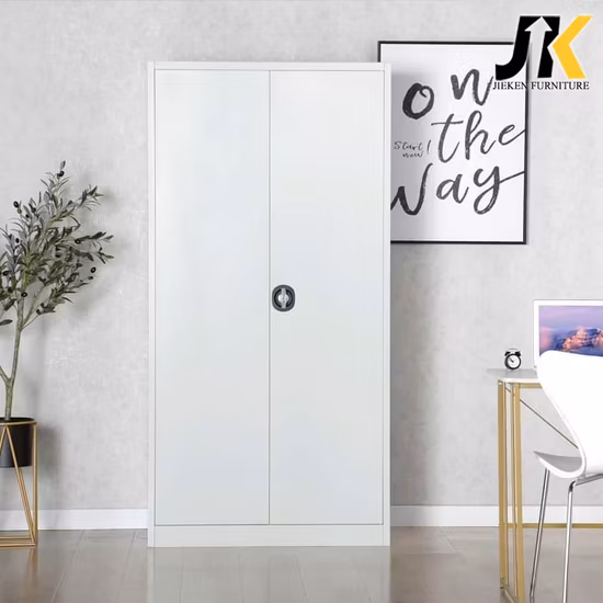 Large Double 2 Swing Door Cupboard Lockable Metal Storage Office Steel Cabinet