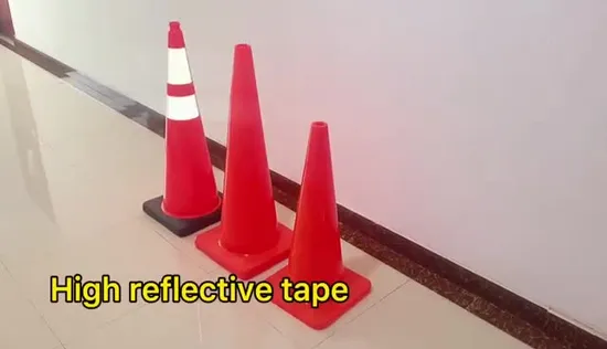 Beijing Roadsafe 15/30/45/70/75/90cm PVC Flexible Soft Reflective Safety Cone 