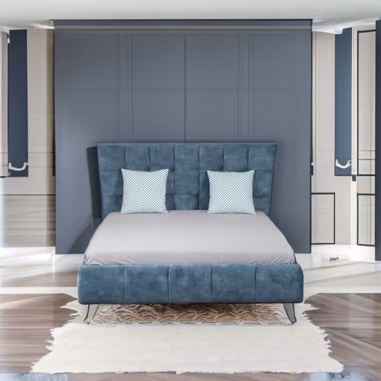 Huayang OEM Customized Wooden Bedroom Home Furniture Double Modern Bed Queen Bed Manufacturer