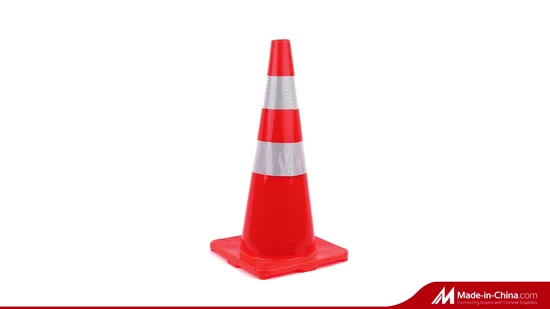 70cm Top Ring Soft Flexible Durable Safety Road PVC Traffic Cone 