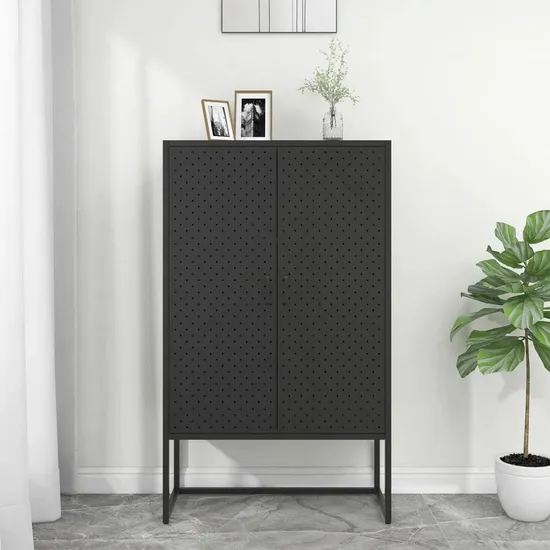 Stainless Steel Kitchen Storage Cabinet with Two Doors 