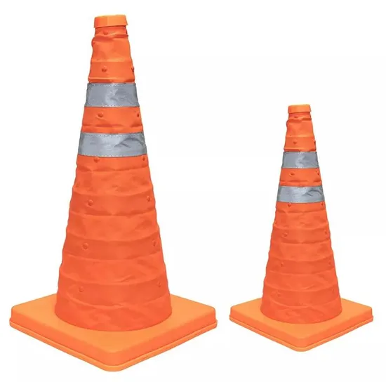 12 Inch Small PVC Soft Orange Retractable Collapsible Foldable Traffic Safety Cones 