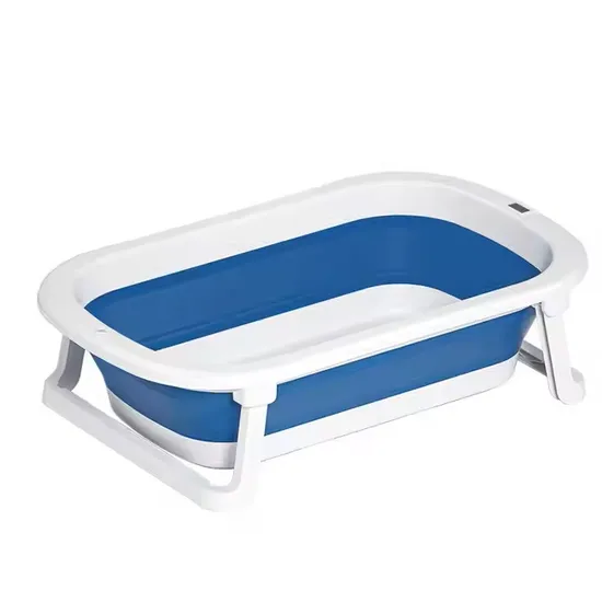 Customized Infant Products Plastic Portable Foldable Bathtub with Cushionfor Toddler 