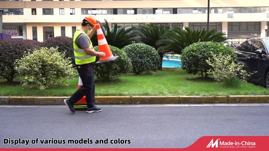 Black Basement Roadway Safety Reflective Soft PVC Traffic Cone 