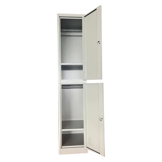 Metal 2 Door Gym Locker Lockable Employee Storage Staff Steel Locker 