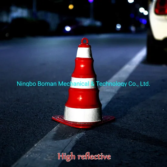 Flexible Orange Reflective Soft Rubber Safety Traffic Cones 