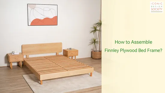 Modern Bedroom Furniture Simple Design Home Hotel Natural Birch Plywood Fast Assemble Wooden Bed 