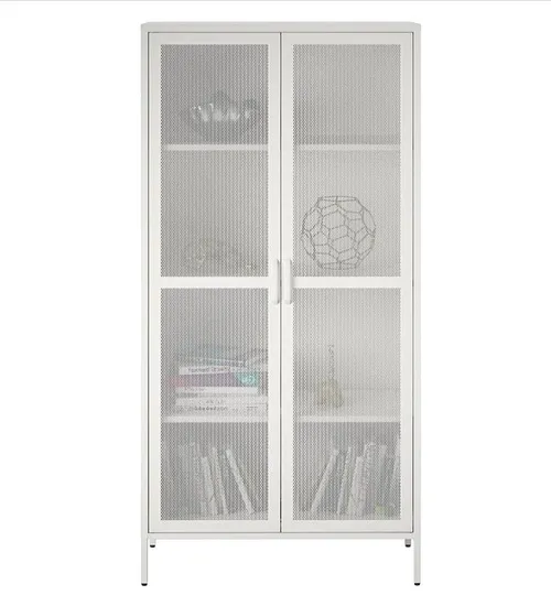 Premium Steel Office Storage Cabinet with Glass Doors 