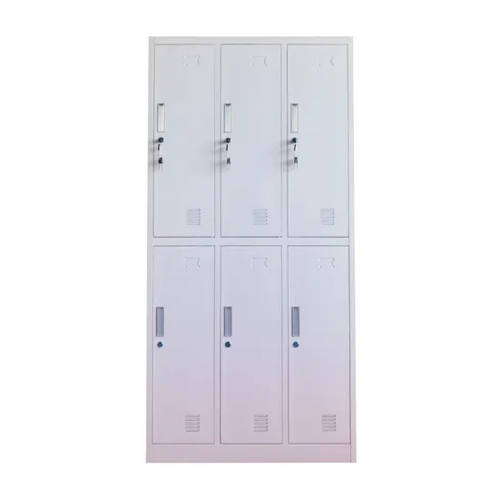 6 Door Clothes Metal Storage Hallway School Student Gym Wardrobe Steel Locker 