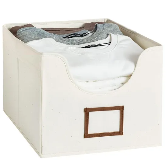 Foldable Closet Storage Bins with Functional Design Closet Shelf Organizer 