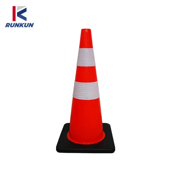 Chinese Roadway Road Orange Safety Warning PVC Soft Cones Traffic Cone with Rubber Base 